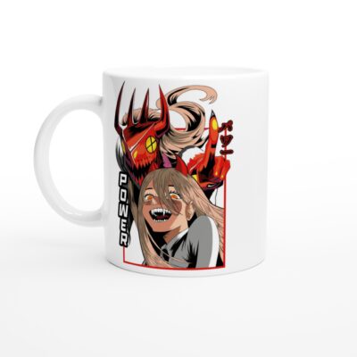 Chainsaw Man Power and Denji White 11oz Ceramic Mug