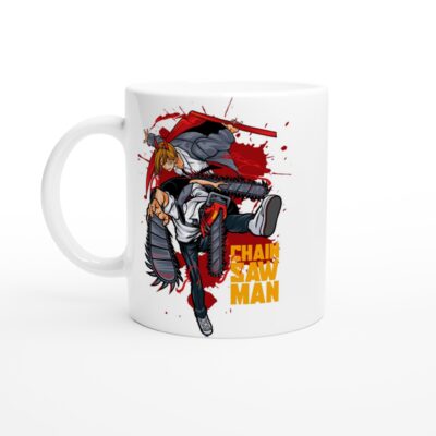 Chainsaw Man Denji and Power White 11oz Ceramic Mug