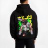 CHAINEX B.black hoodie male back view - Chainsaw Man EU Store