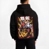 CHAINV3 B.black hoodie male back view - Chainsaw Man EU Store