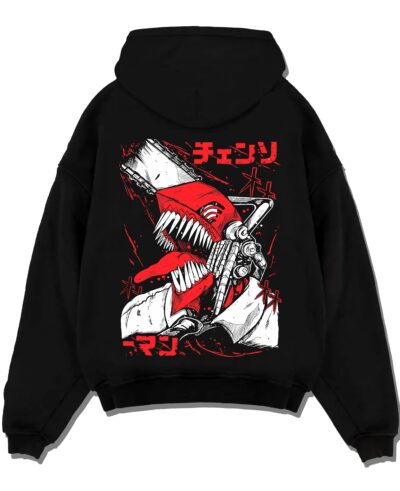 Chainsaw Man Hoodie Denji Devil Hunter Red Panel