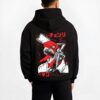 CHAINV7 B.black hoodie male back view - Chainsaw Man EU Store