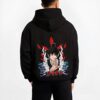 KONLIO B.black hoodie male back view - Chainsaw Man EU Store