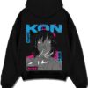 KONMOD A.black hoodie flat back design - Chainsaw Man EU Store