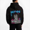 KONMOD B.black hoodie male back view - Chainsaw Man EU Store