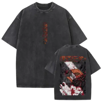 Denji Chainsaw Man Mineral Wash T-shirt