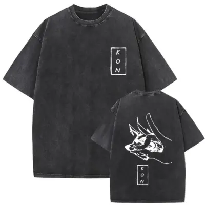 White Design Chainsaw Man Mineral Wash T-shirt
