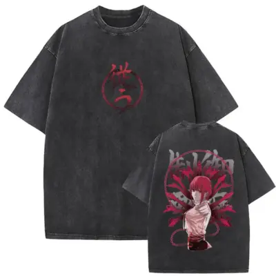 Makima Chainsaw Man Mineral Wash T-shirt