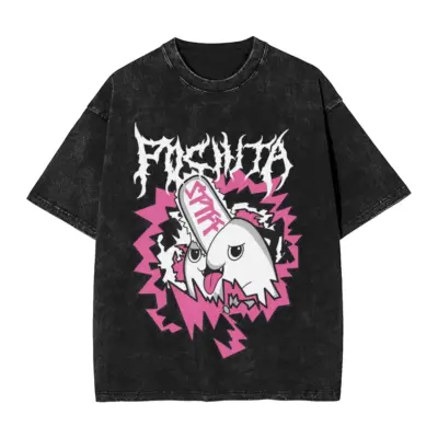 Pochita SPIFF Chainsaw Man Anime Mineral Washed T-shirt
