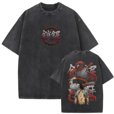 Denji Blood Chainsaw Man Mineral Wash T-shirt