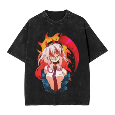 Power Chainsaw Man Anime Mineral Washed T-shirt