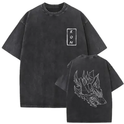 Anime Chainsaw Man Mineral Wash T-shirt