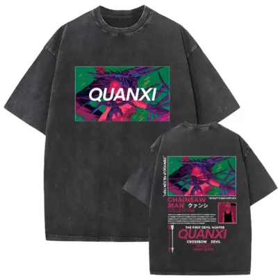 Quanxi Chainsaw Man Mineral Wash T-shirt