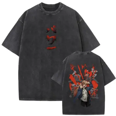 Power Chainsaw Man Mineral Wash T-shirt
