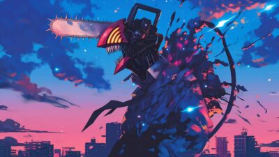 chainsaw man denji fiend form glowing desktop wallpaper preview - Chainsaw Man EU Store