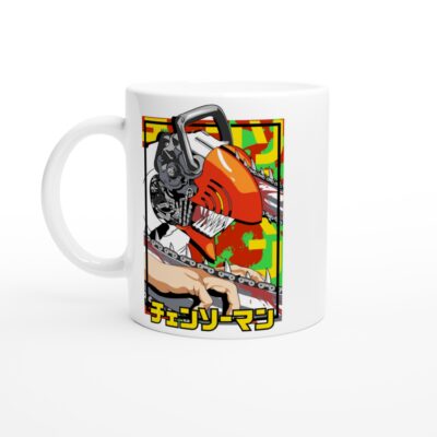 Chainsaw Man Denji Colorful White 11oz Ceramic Mug