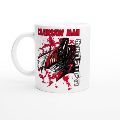 Chainsaw Man Red Denji White 11oz Ceramic Mug
