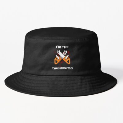 I M The Chainsaw Guy Funny Anime Bucket Hat