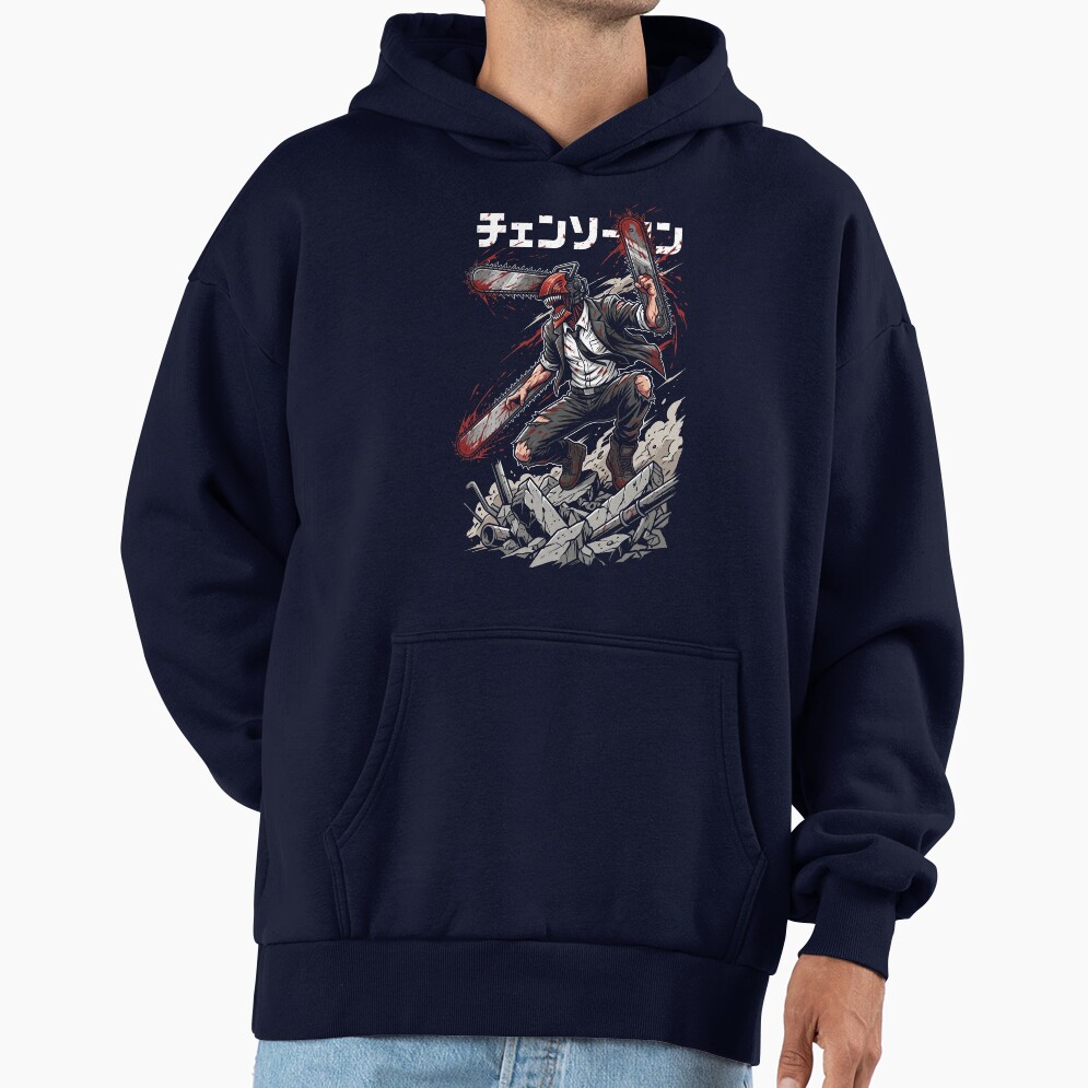 Blood And Steel Chainsaw Man - Denji Hoodie - Image 5