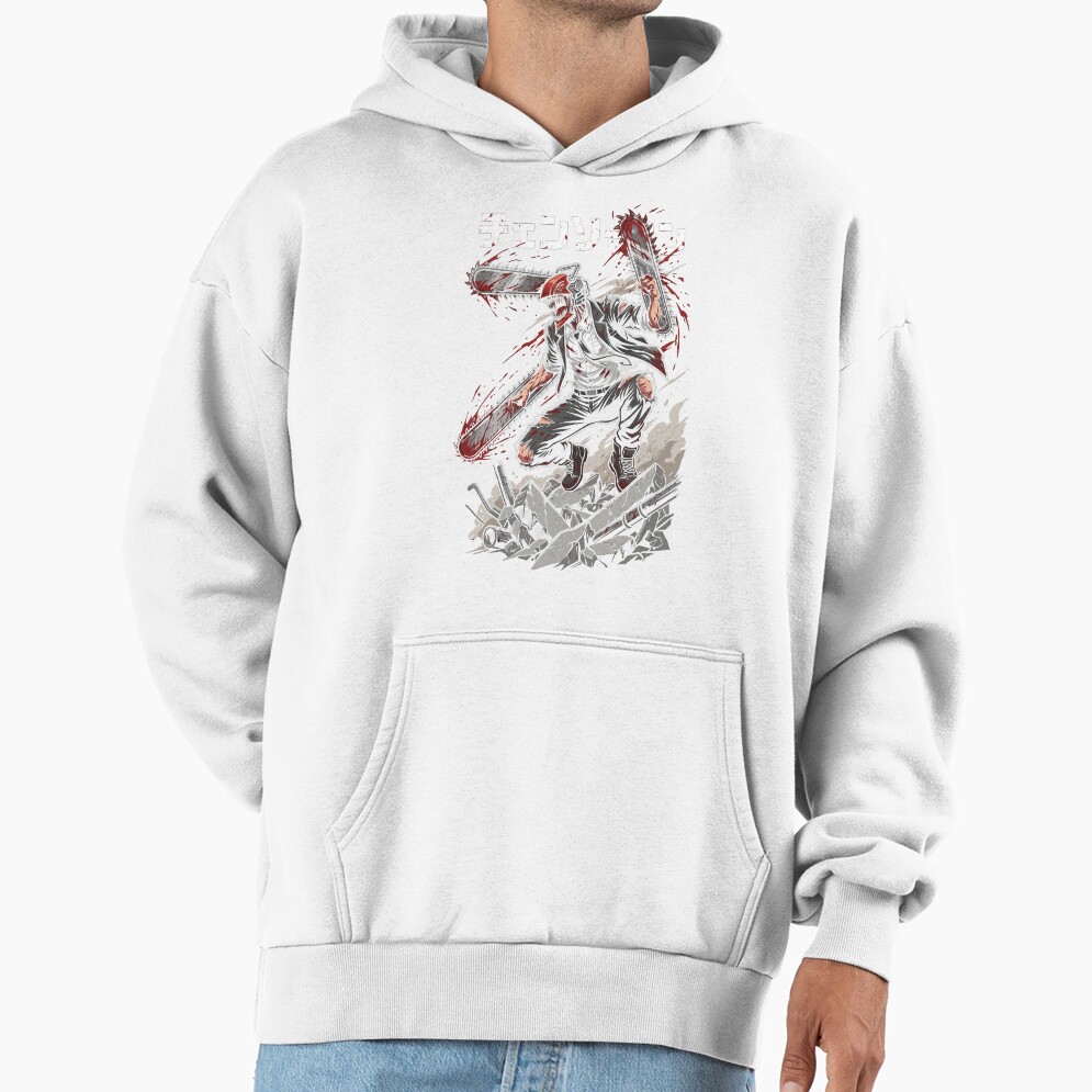 Blood And Steel Chainsaw Man - Denji Hoodie - Image 2