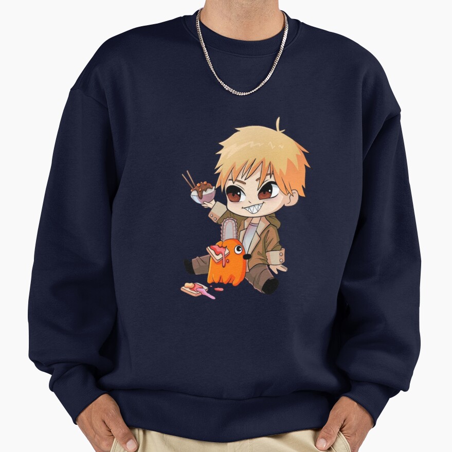 Chainsaw Man Chibi Denji And Pochita Sweatshirt - Image 5