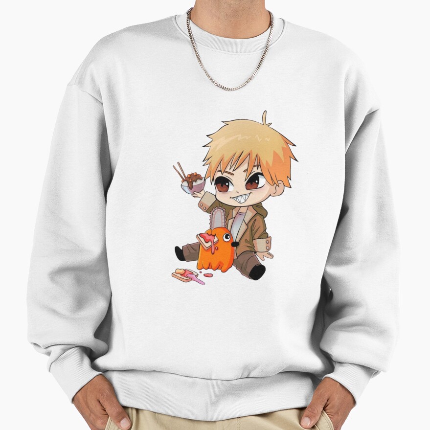 Chainsaw Man Chibi Denji And Pochita Sweatshirt - Image 2