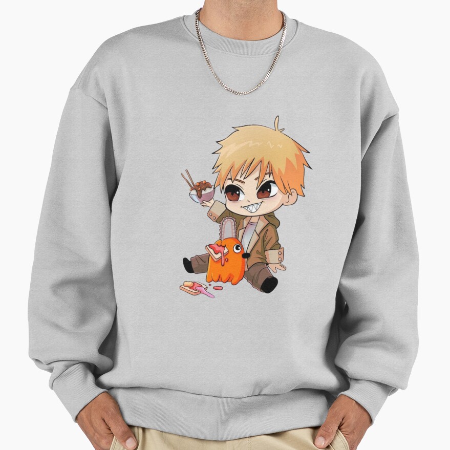 Chainsaw Man Chibi Denji And Pochita Sweatshirt - Image 4