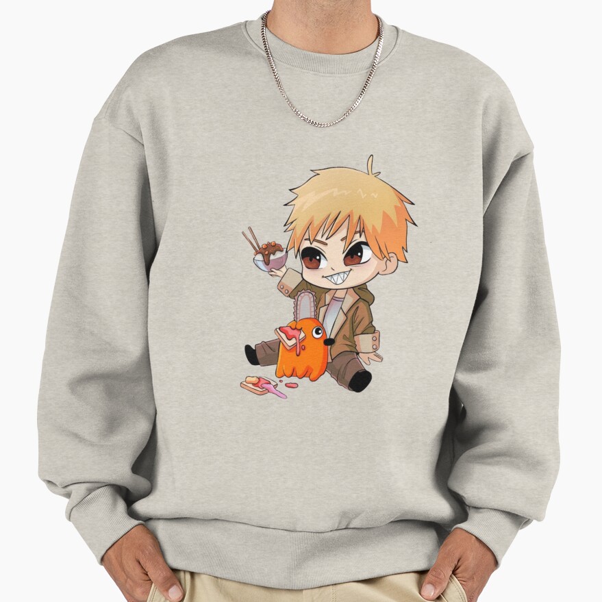 Chainsaw Man Chibi Denji And Pochita Sweatshirt - Image 3