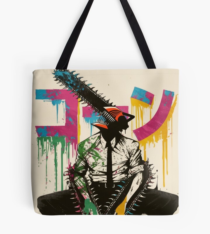 Chainsaw Man Denji Colorful Tote Bag