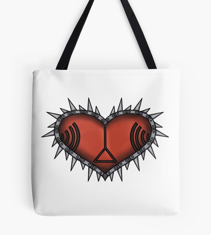 Chainsaw Heart Tote Bag