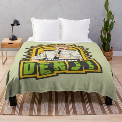 Chainsaw Man Denji Say Hi Throw Blanket
