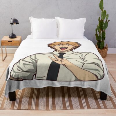 Csm Denji Handsome Throw Blanket