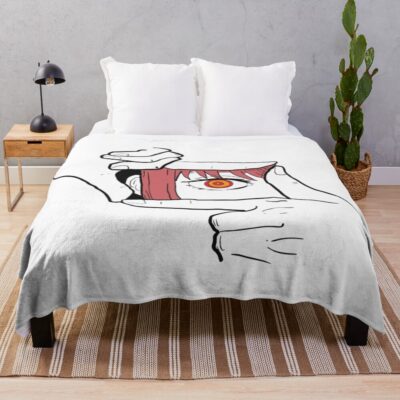 Chainsaw Man Makima Hand Sign Throw Blanket