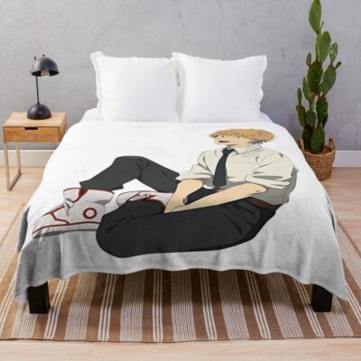 Chainsaw Man Happy Denjo Throw Blanket