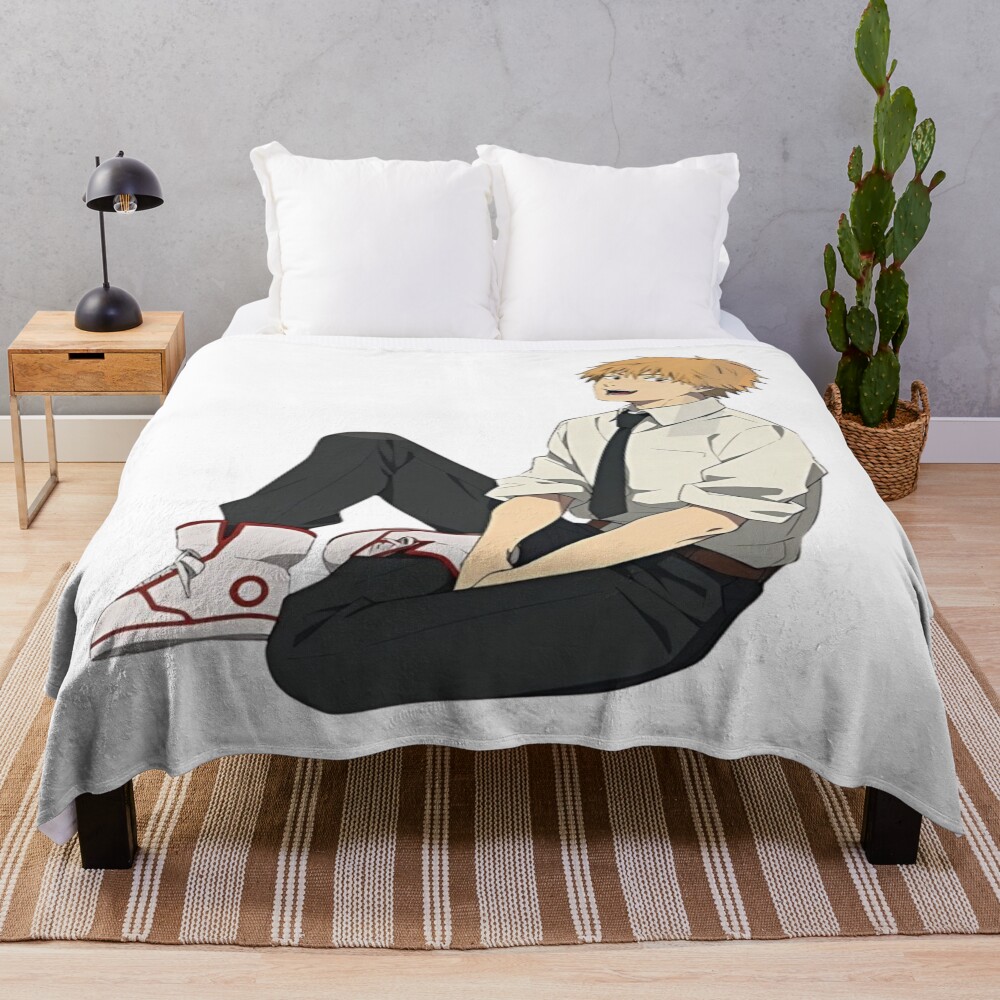 Chainsaw Man Happy Denjo Throw Blanket