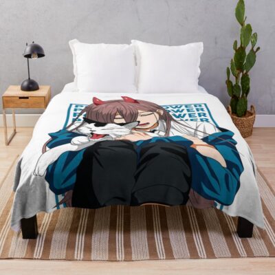 Power Chainsaw Cat Throw Blanket
