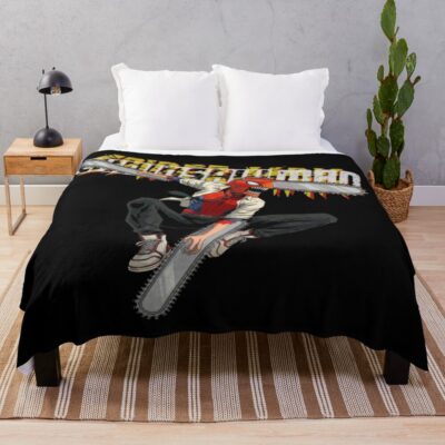 Denji Chainsaw Man X Spride Man Throw Blanket