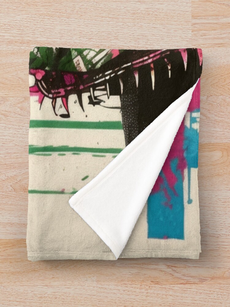 Chainsaw Man Denji Colorful Throw Blanket - Image 2