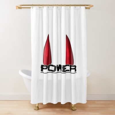 Power Horn Shower Curtain