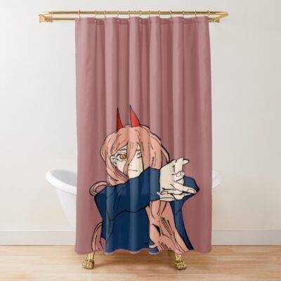 Chainsaw Man Power Draw Shower Curtain