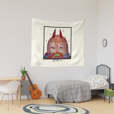 Chainsaw Man Power Flowers Tapestry