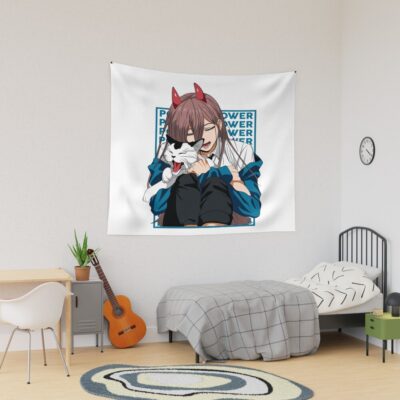 Power Chainsaw Cat Tapestry