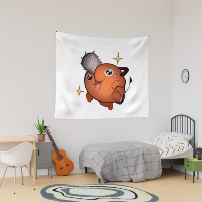 Doodle Cutest Demon Pochita Tapestry