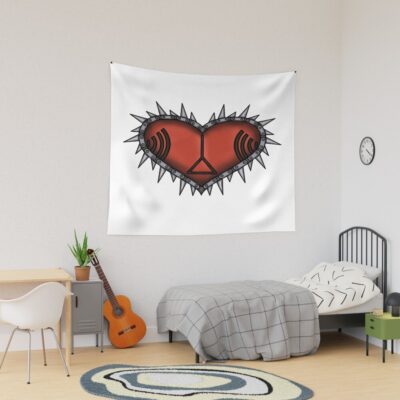 Chainsaw Heart Tapestry