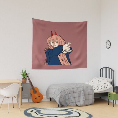 Chainsaw Man Power Hand Sign Tapestry