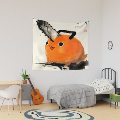 Cute Pochita Csm Tapestry