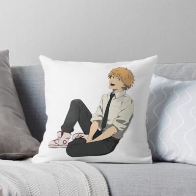 Chainsaw Man Happy Denjo Throw Pillow