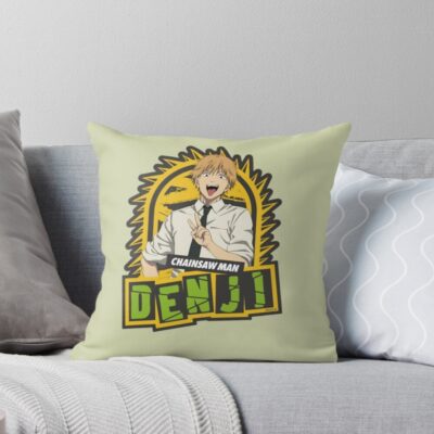 Chainsaw Man Denji Say Hi Throw Pillow