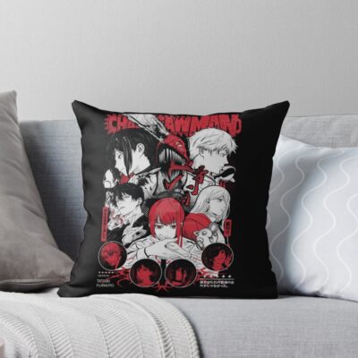 Chainsaw Man All Characters Throw Pillow