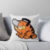 Monday Devil Chainsaw Cat Throw Pillow